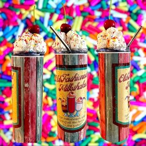 20oz Stainless Steel Hot/Cold Milkshake Tumbler with 3D Whipped Cream Lid